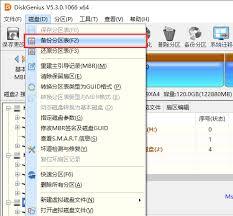 diskgenius怎么备份分区