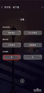 支付宝地下室如何设置后台播放