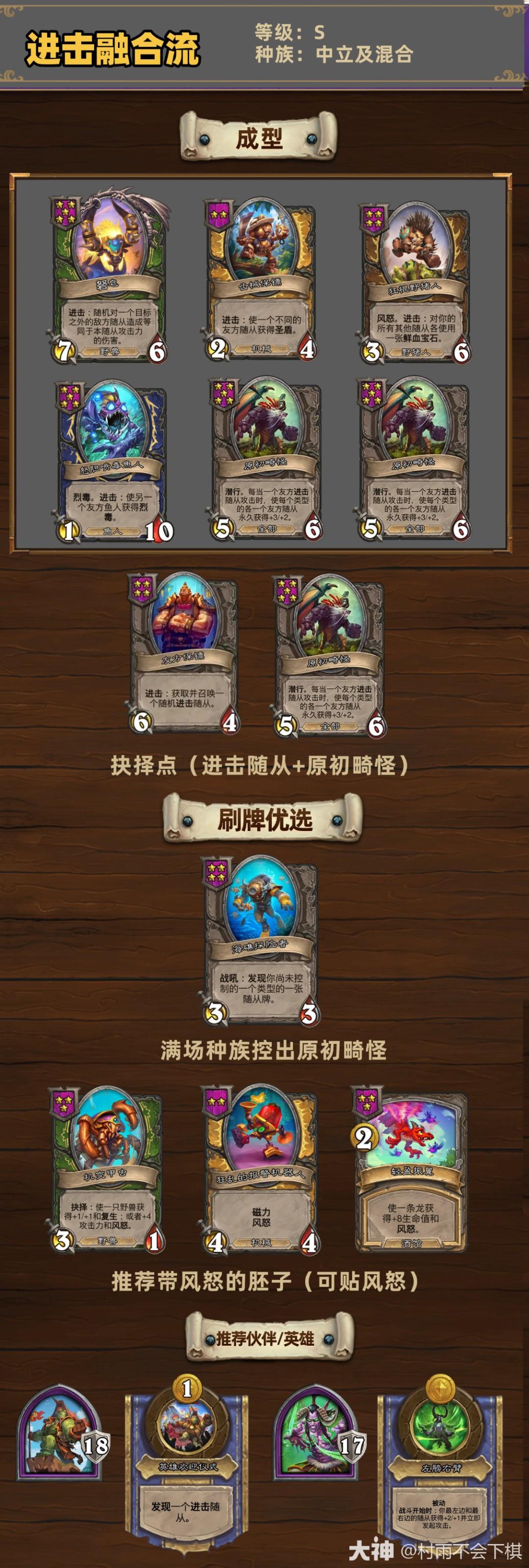 炉石传说33.6.2酒馆战棋进击融合流玩法攻略