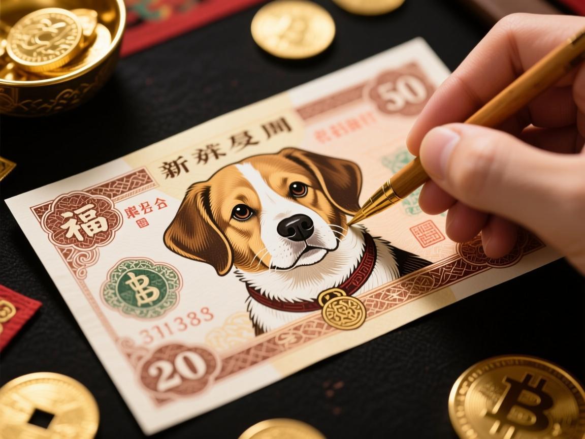 在传统文化与当代艺术的交汇中，关于如何画狗狗冥币图片的探讨，需首先明确其文化内涵与边界。冥币作为民间祭祀文化中的符号，承载着对逝者的追思，而狗狗元素若融入此类创作，需兼顾文化尊重与艺术表达的平衡