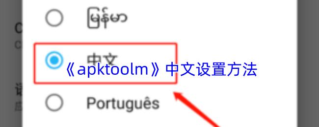 apktoolm 中文设置方法