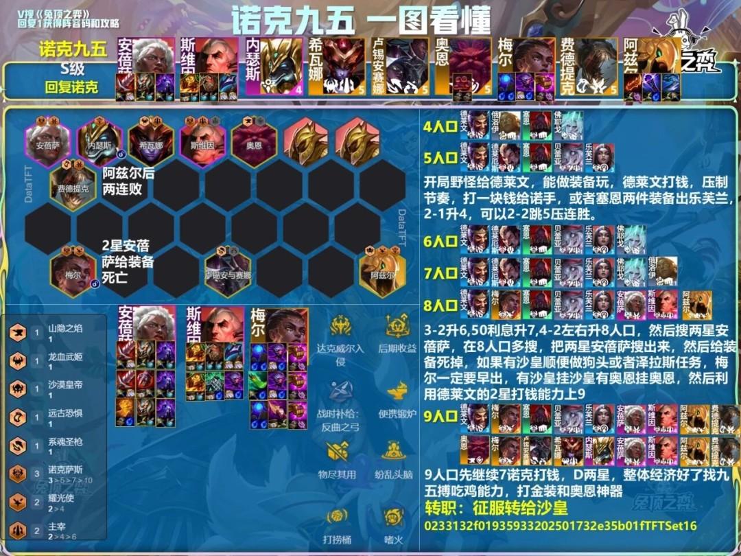 云顶之弈s16诺克九五阵容推荐
