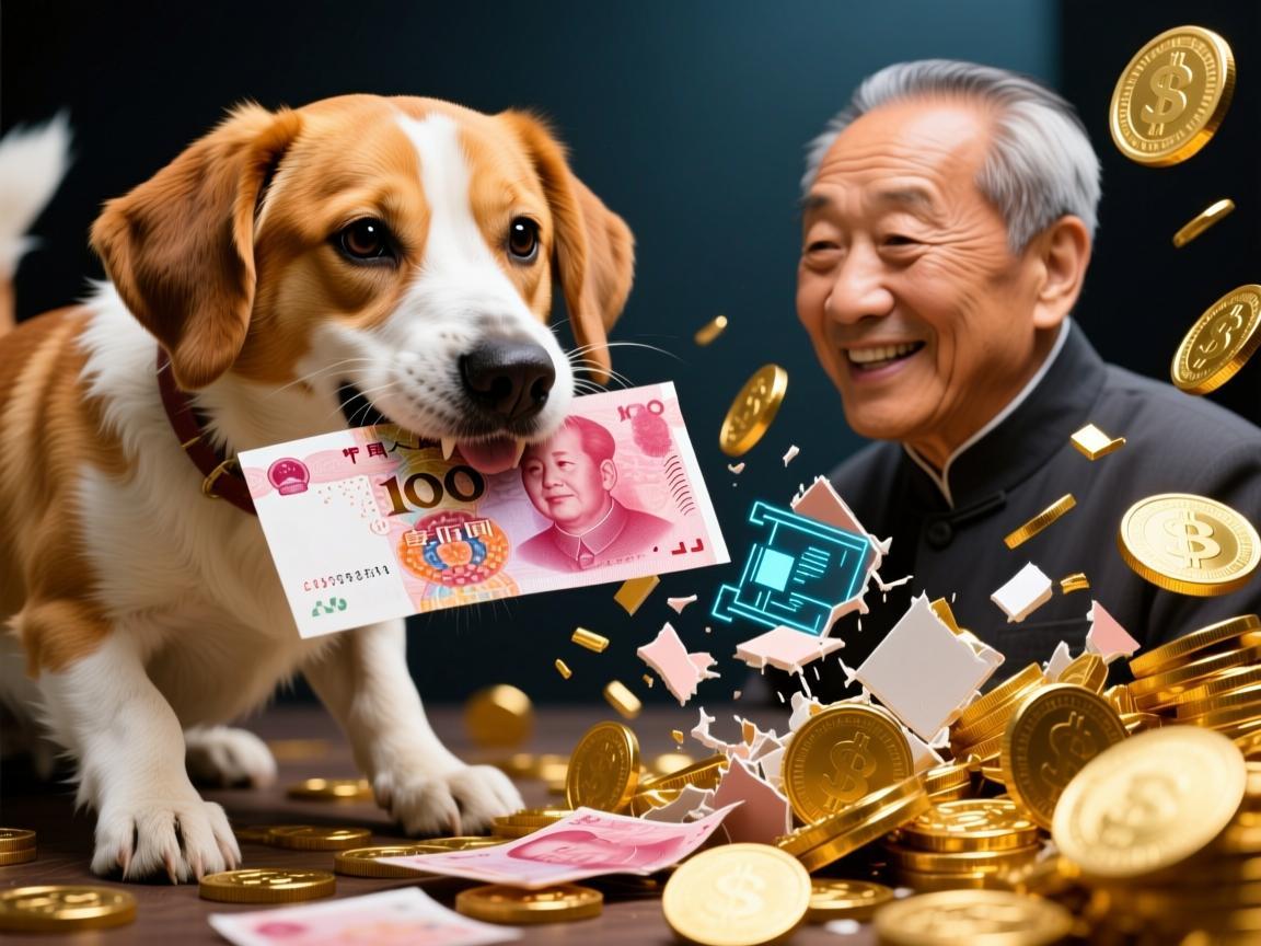 狗狗咬人民币，当毛孩子遇上毛爷爷，一场价值千金的拆家艺术