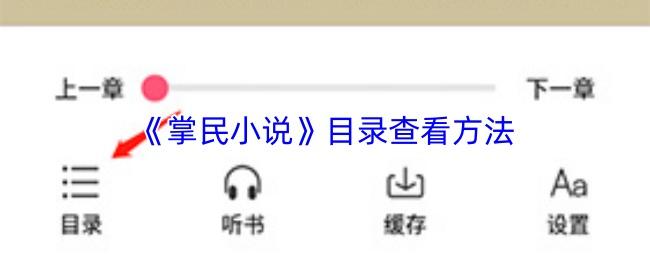掌民小说 目录查看方法