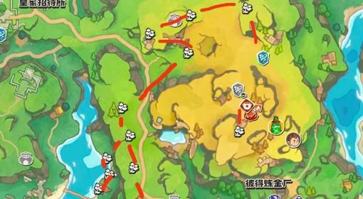 洛克王国：世界 绝缘球材料收集线路