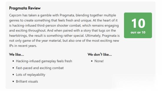 争年度游戏 卡普空小萝莉 识质存在 获取外媒10分!