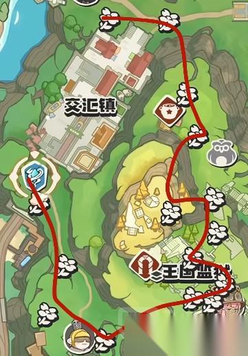 洛克王国世界二叠山区全花朵采集路线