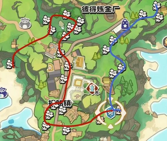 洛克王国世界拾荒港口全花朵采集路线一览