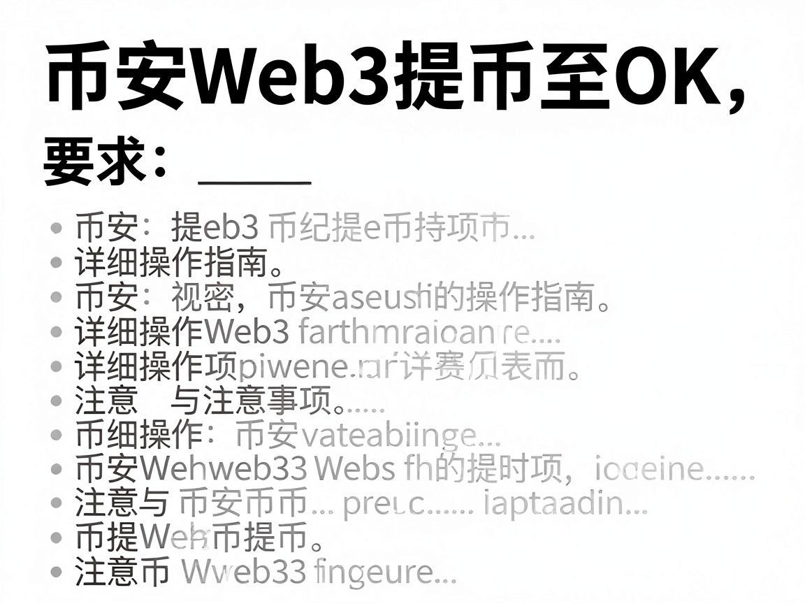 币安Web3提币至OK，详细操作指南与注意事项
