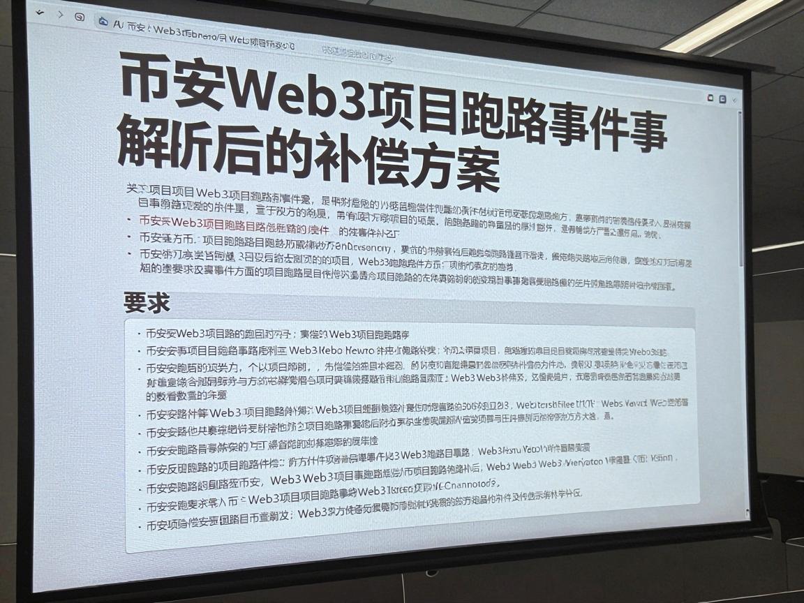 币安Web3项目跑路事件后的补偿方案解析