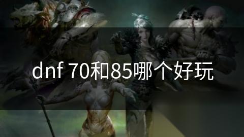 dnf 70和85哪个好玩