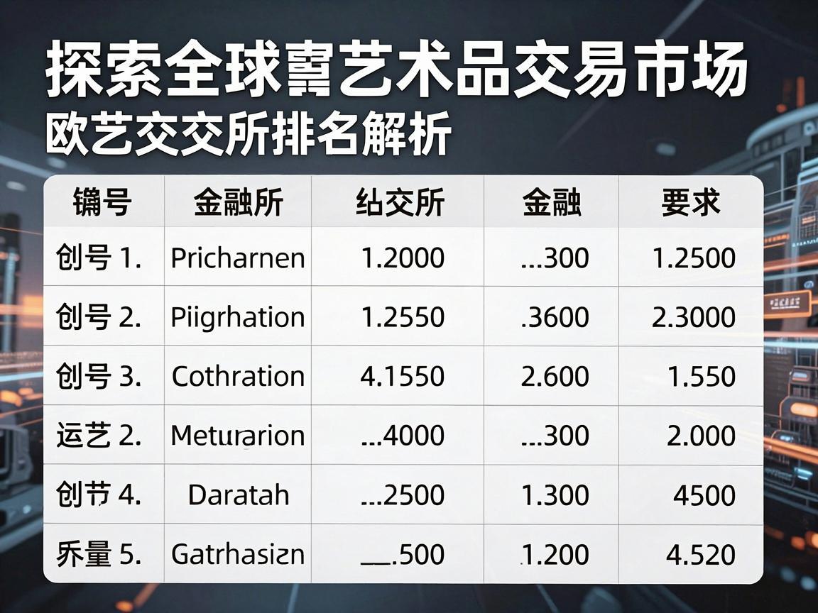 探索全球艺术品交易市场，欧艺交交所排名解析