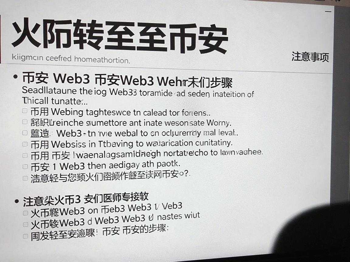 火币转至币安Web3的步骤与注意事项