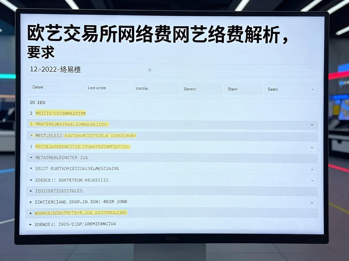 欧艺交易所网络费解析