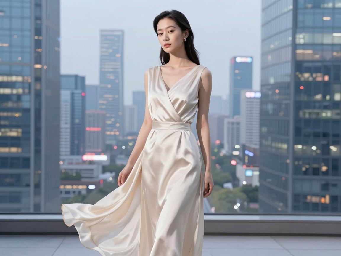 易菲欧根纱桑蚕丝连衣裙——轻盈与优雅的完美结合