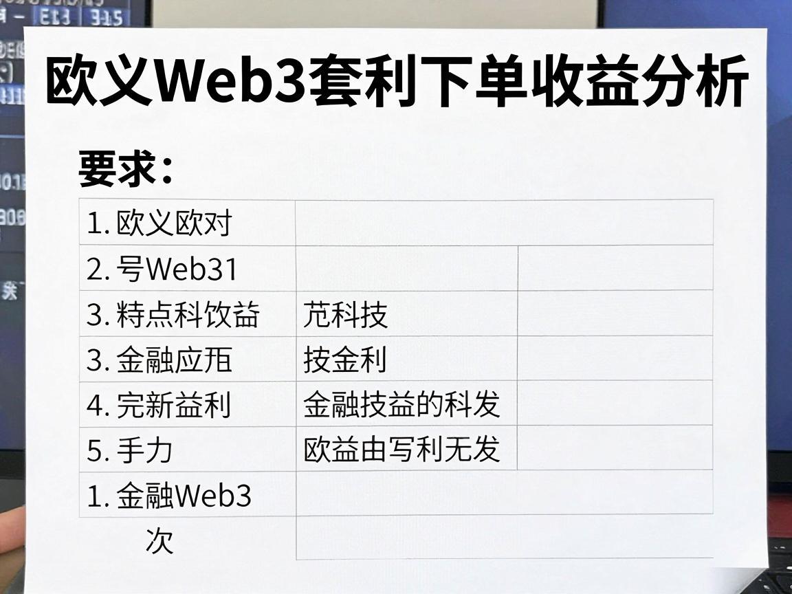 欧义Web3套利下单收益分析