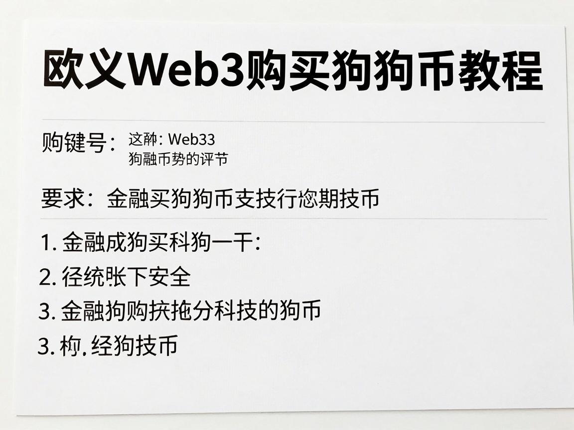 欧义Web3购买狗狗币教程