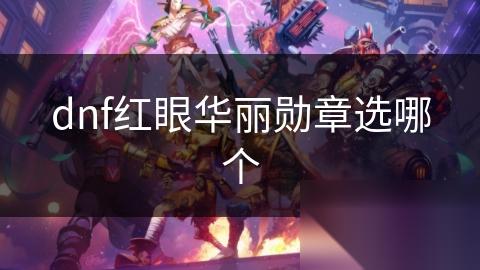 dnf红眼华丽勋章选哪个
