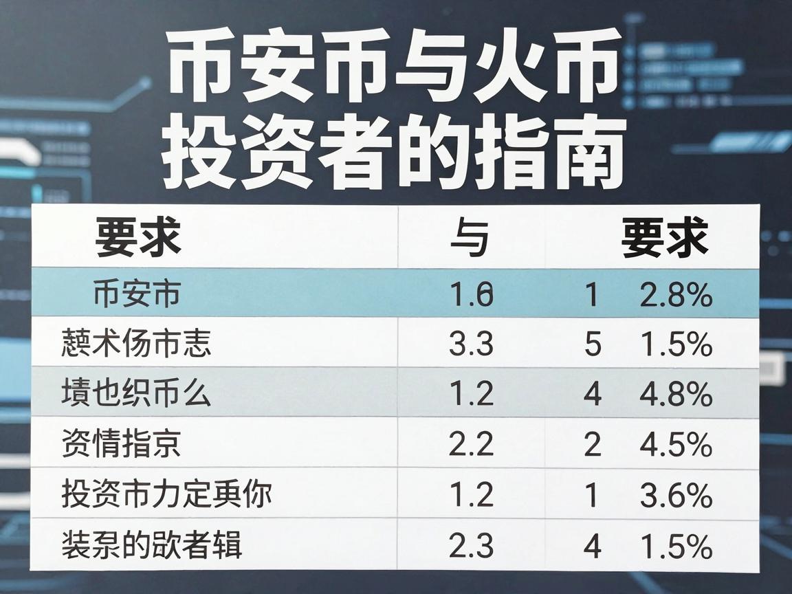 币安币与火币价格表，投资者的指南