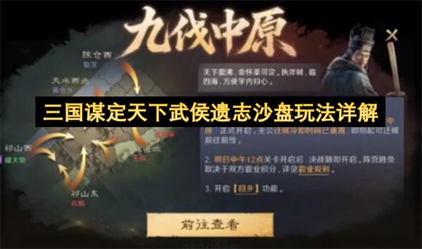 三国谋定天下武侯遗志沙盘玩法详解