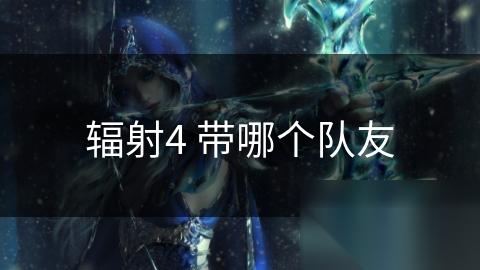 辐射4 带哪个队友